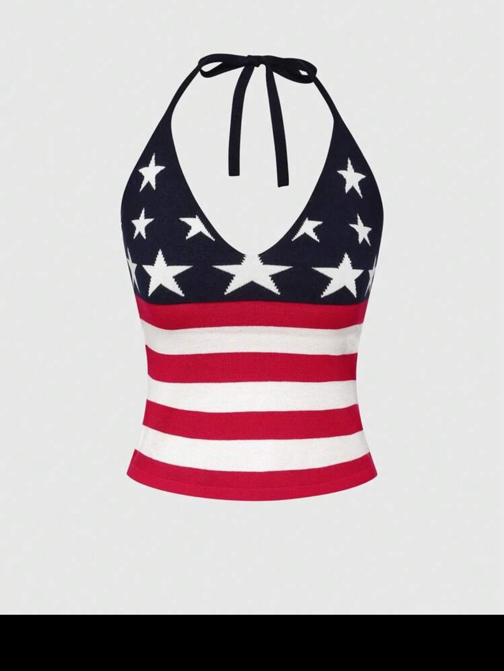 Crop Top - Red White Navy